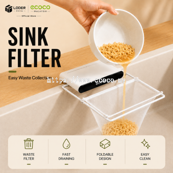 LODER ECOCO Sink Filter Kitchen Sink Strainer Food Waste Collector Drain Basket Sink Corner Organizer