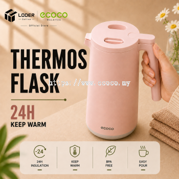 LODER ECOCO Thermos Flask Vacuum Insulated Water Bottle Thermal Jug One Touch Flask 1.4L