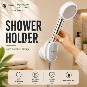 LODER ECOCO Shower Head Holder Adjustable Shower Holder Wall Mounted No Drill Shower Bracket