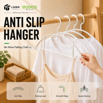 LODER ECOCO Anti Slip Clothes Hanger Heavy Duty Plastic Clothing Hanger Wardrobe Organizer Rack