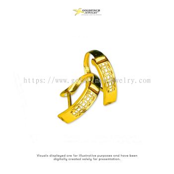 E00107: Imperial Coin Earrings  916 (wt 1.10g)