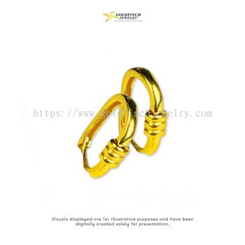 E00106: Twist Hoop Earrings 916 (wt 1.10g)