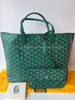 Preloved Like New Goyard Saint Louis PM Tote Bag Green S260612-02