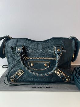 Preloved Excellent Balenciaga Mini City Dark Green S260623-05