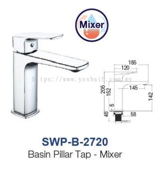 SWP-B-2720  Basin Pillar Tap - Mixer