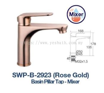 SWP-B-2923  Basin Pillar Tap - Brass  Mixer ROSE GOLD