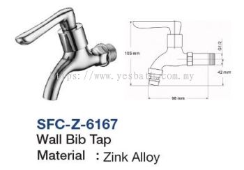SFC-Z-6167  Wall Bib Tap - ZINC ALLOY