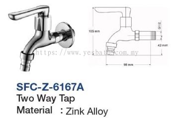SFC-Z-6167A  Wall Bib Tap - ZINC ALLOY