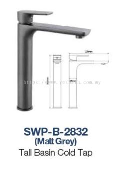 SWP-B-2832  Basin Pillar Cold Tap - Brass GUN METAL