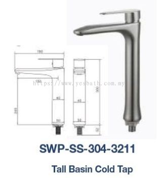 SWP-SS-304-3211  Tall Basin Cold Tap - SUS304