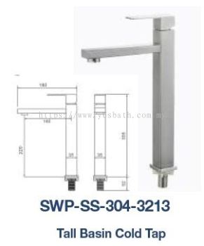 SWP-SS-304-3213  Tall Basin Cold Tap - SUS304