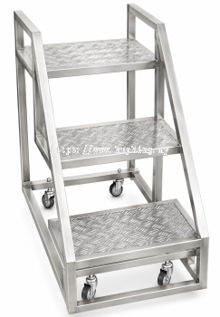 Mobile Step Ladder with Wheels