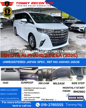 2025 TOYOTA ALPHARD 2.5 Z HUD 6A