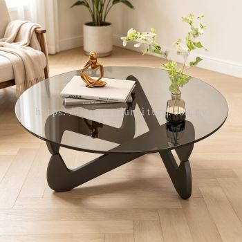 Modern Round Glass Coffee Table