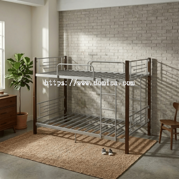 BF302 Wooden / Metal Double Decker Bed Frame