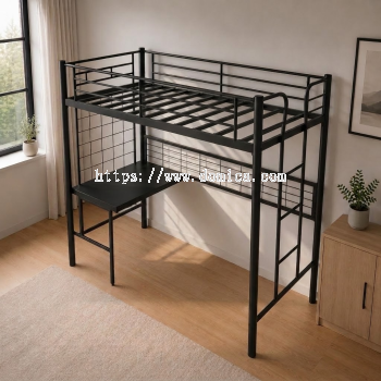KD2441 Metal Loft Bed Frame
