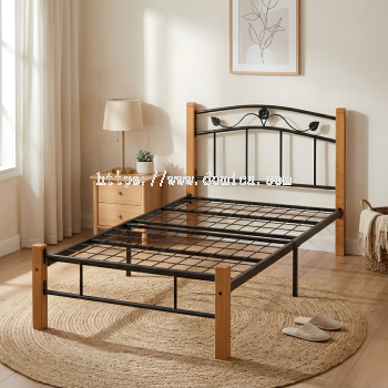 BF101 Wooden / Metal Single Bed Frame