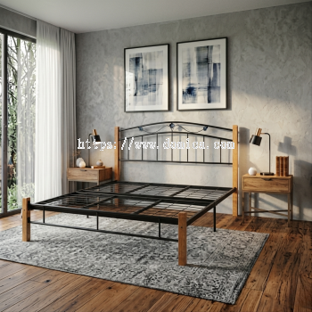 BF202 Wooden / Metal Queen Bed Frame