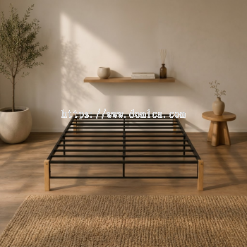 KD2620 Wooden / Metal Queen Platform Bed Frame
