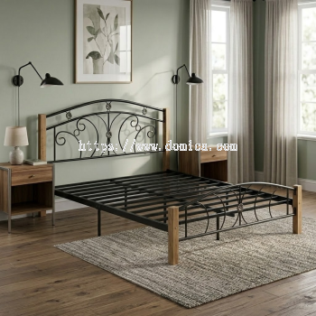 KD2622 Wooden / Metal Queen Bed Frame
