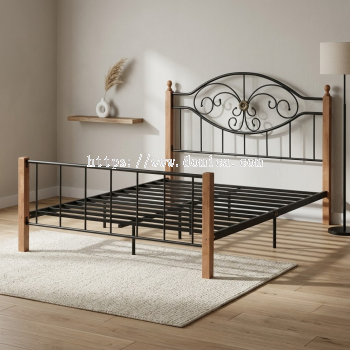 KD2625 Wooden / Metal Queen Bed Frame