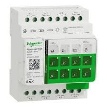 Schneider Electric Blind/switch actuator, SpaceLogic KNX, master, 8 channels, 250V, 16A, white