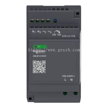 Schneider Electric Regulated Power Supply, 100-240V AC, 24V 2.5 A, single phase, Modular