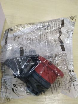 Schneider Electric Complete emergency switching off push button, Easy Harmony XA2, plastic, red mushroom 40mm, 22mm, turn to release, 1NC