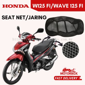 HONDA SEAT NET MOTOR - W125 FI W125I WAVE 125 FI WAVE125 FI BLACK HITAM JARING SARUNG KUSYEN SEAT COVER NETT UNIVERSAL