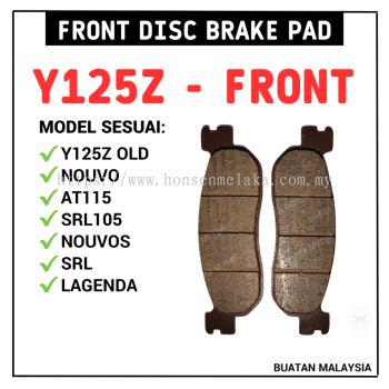 FRONT DISC BRAKE PAD Y125Z - NOUVO AT115 SRL105 LAGENDA 105 NOUVOS SRL 110 BREK PAD DISK BRAKE PAD DEPAN