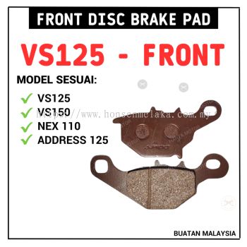 FRONT DISC BRAKE PAD KAWASAKI VS125 - VS 125 VS150 NEX 110 ADDRESS 125 BREK PAD DISK BRAKE PAD DEPAN