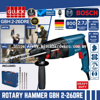GBH2-26 DRE BOSCH MACHINE Rotary Hammer GBH2-26DRE GBH 2 26 MESIN HACK DRILL