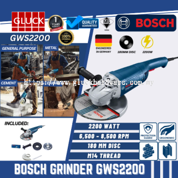 GWS2200 BOSCH ANGLE GRINDER GWS 2200 180MM ANGLE GRINDER