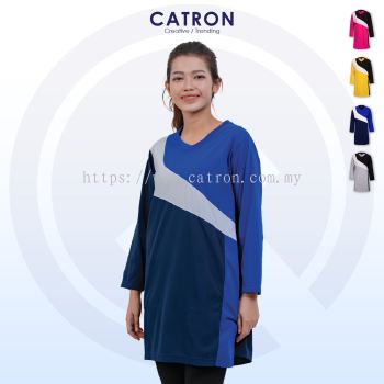 EM 8089 Color Block Muslimah (180gsm)
