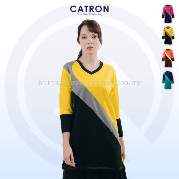 EM 8081 Color Block Muslimah (180gsm)