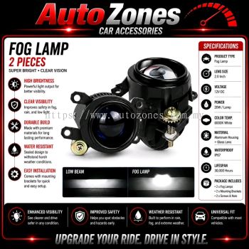 3.0 Inch Bi-LED Projector Fog Lamp 150W High Brightness LED Fog Light Upgrade for Toyota Perodua Proton Honda Universal Vehicles