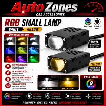 RGB Small Lamp White Yellow Multi Color Super Bright Waterproof Plug and Play Universal Fit High Visibility Durable