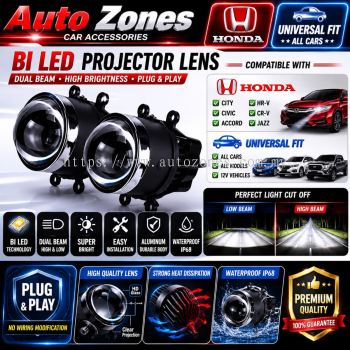 Honda 3inch Fog Lamp Projector LED High/Low Beam Projector Lens Car Driving Lamps  
