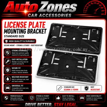 Car number Plate License Frame Cover BLACK/ Silver OR LOGO 34cm �18cm