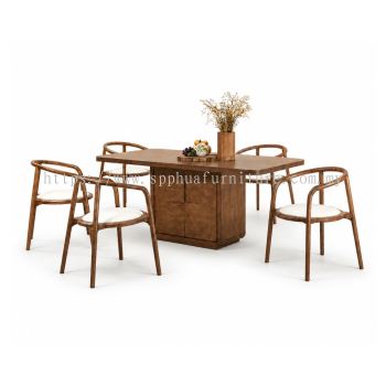 MIRELLA 6FT Wooden Top Dining Set