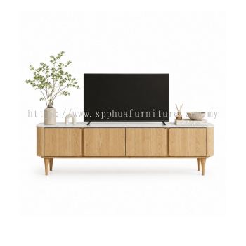 MERIDIA 6FT Ceramic Top TV Cabinet C/W 4 Doors