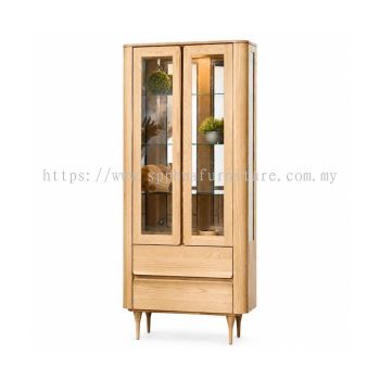 MERIDIA 3FT High Display Cabinet C/W 2 Doors & 2 Drawers