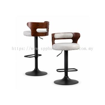Fabric Bar Chair C/W Adjustable Metal Leg
