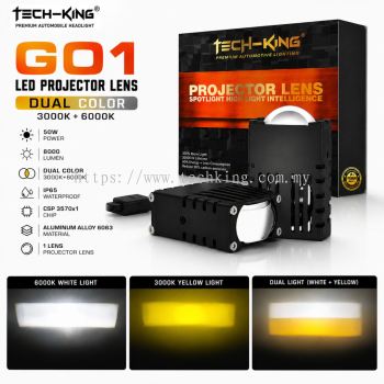 TECH KING G01 WHITE/YELLOW SPOTLIGHT LED PROJECTOR LENS