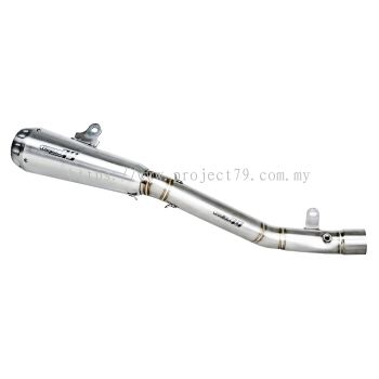Project79 Stainless Steel Long Version Slip On Exhaust System QPLK22 + QPM58(51)SV for Kawasaki ZX6R