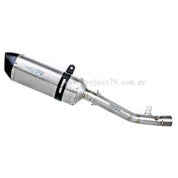 Project79 Titanium Long Version Slip On Exhaust System QPLK22TT + QPM04TT for Kawasaki ZX6R