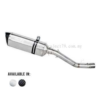 Project79 Titanium Long Version Slip On Exhaust System QPLK22TT + QPM06TT / QPM55(51)CB for Kawasaki ZX6R