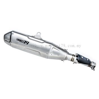 Project79 Stainless Steel Slip On Exhaust System QPLY04 + QPM28SV for Yamaha Tenere 700