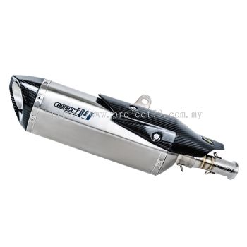 Project79 Stainless Steel Slip On set Link Pipe + Titanium Muffler Exhaust QPLZ01 + QPM56TT for Zontes 368G