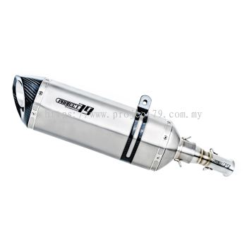Project79 Stainless Steel Slip On Exhaust System with Titanium Muffler QPLZ01-368G + QPM06TT for Zontes 368G